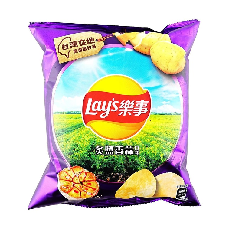 Lay's Taiwan Potato Chips ,Roasted Salt & Garlic Flavor , 32g - Super Anime Store
