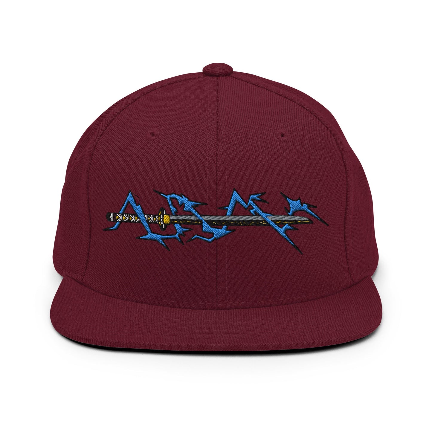 Zenitsu Sword Embroidered Anime Snapback Hat