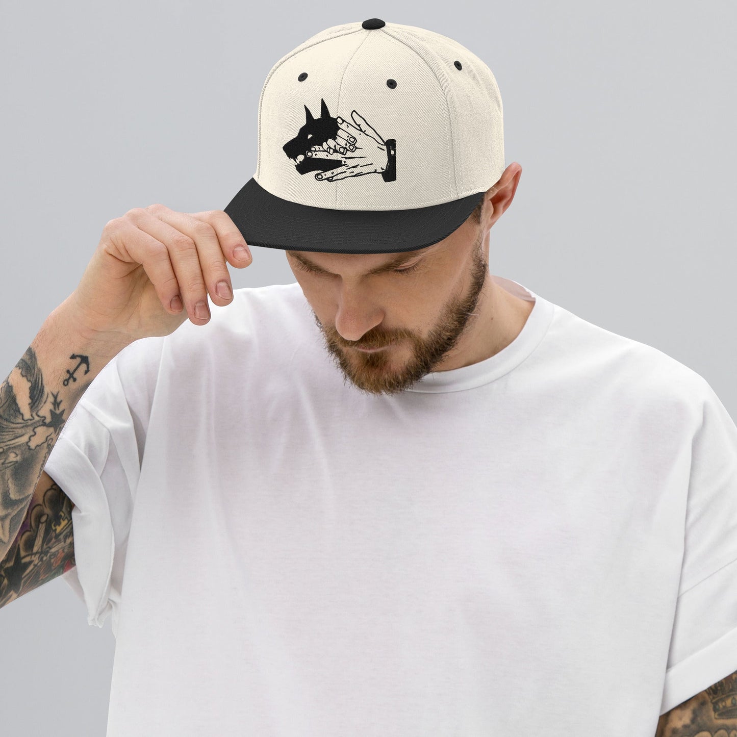 Demon Dog Embroidered Unisex Anime Snapback Hat
