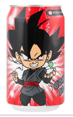 Ocean Bomb Peach Flavor Sparkling Water Dragon Ball Super Goku Black (1 Can) - Super Anime Store