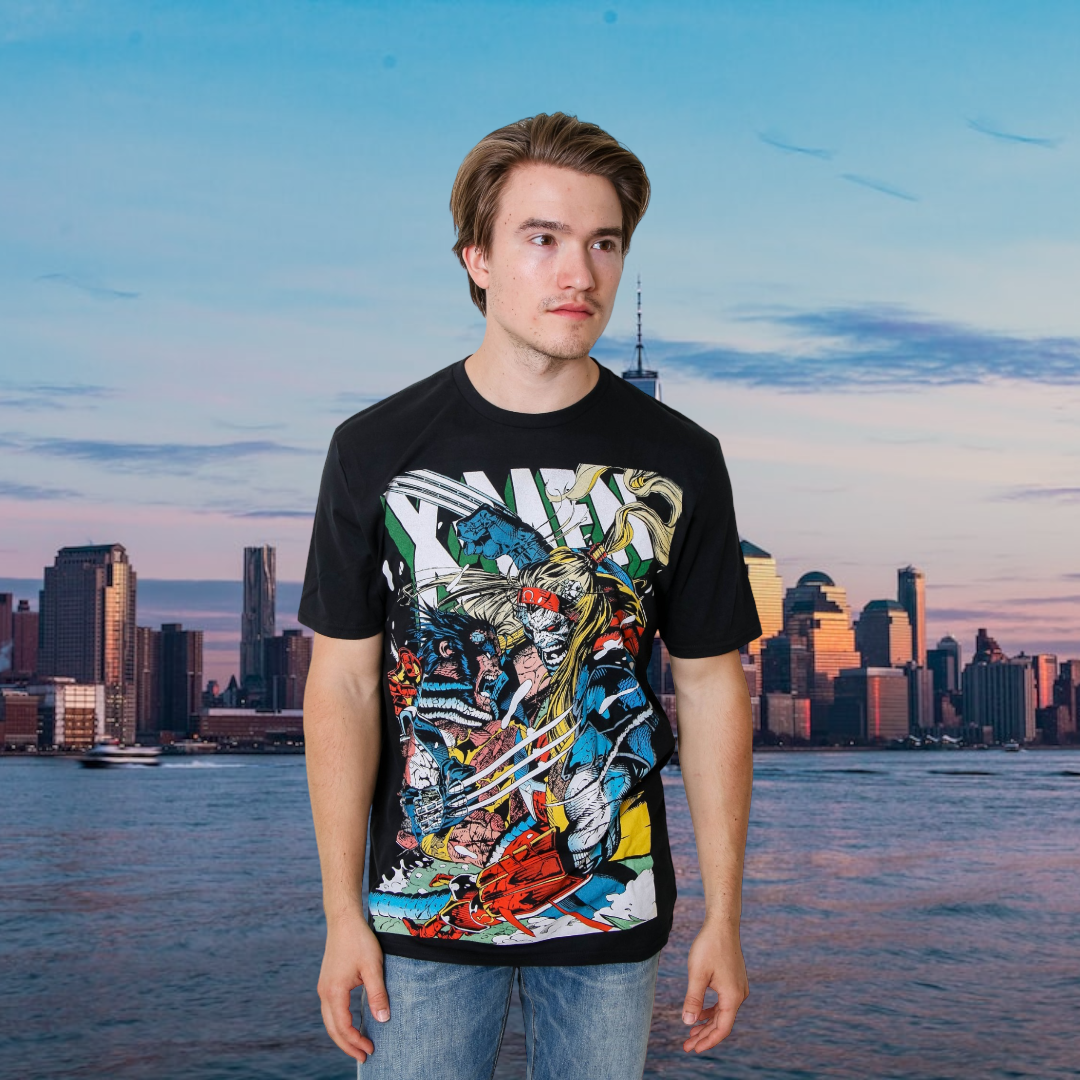 X-Men Wolverine vs Omega Marvel Liscensed Adult T-Shirt