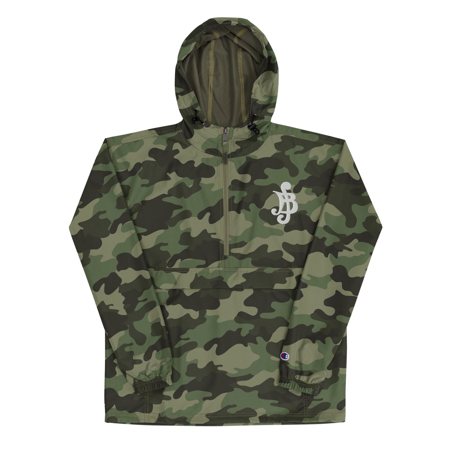 Mit Nami Berries bestickte, verstaubare Champion-Jacke