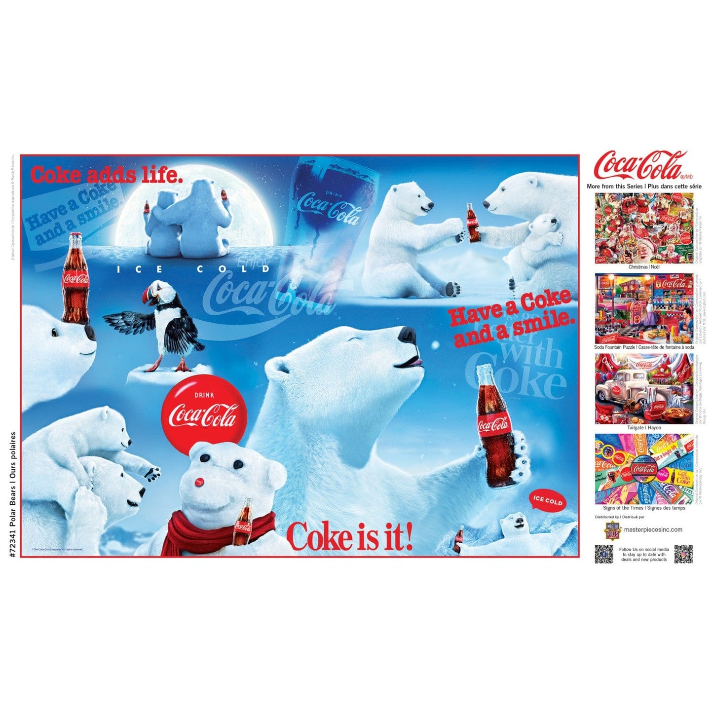 Coca-Cola Polar Bears 1000 Piece Jigsaw Puzzle