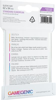Gamegenic MATTE Sleeves: Standard European (62 x 94 mm)