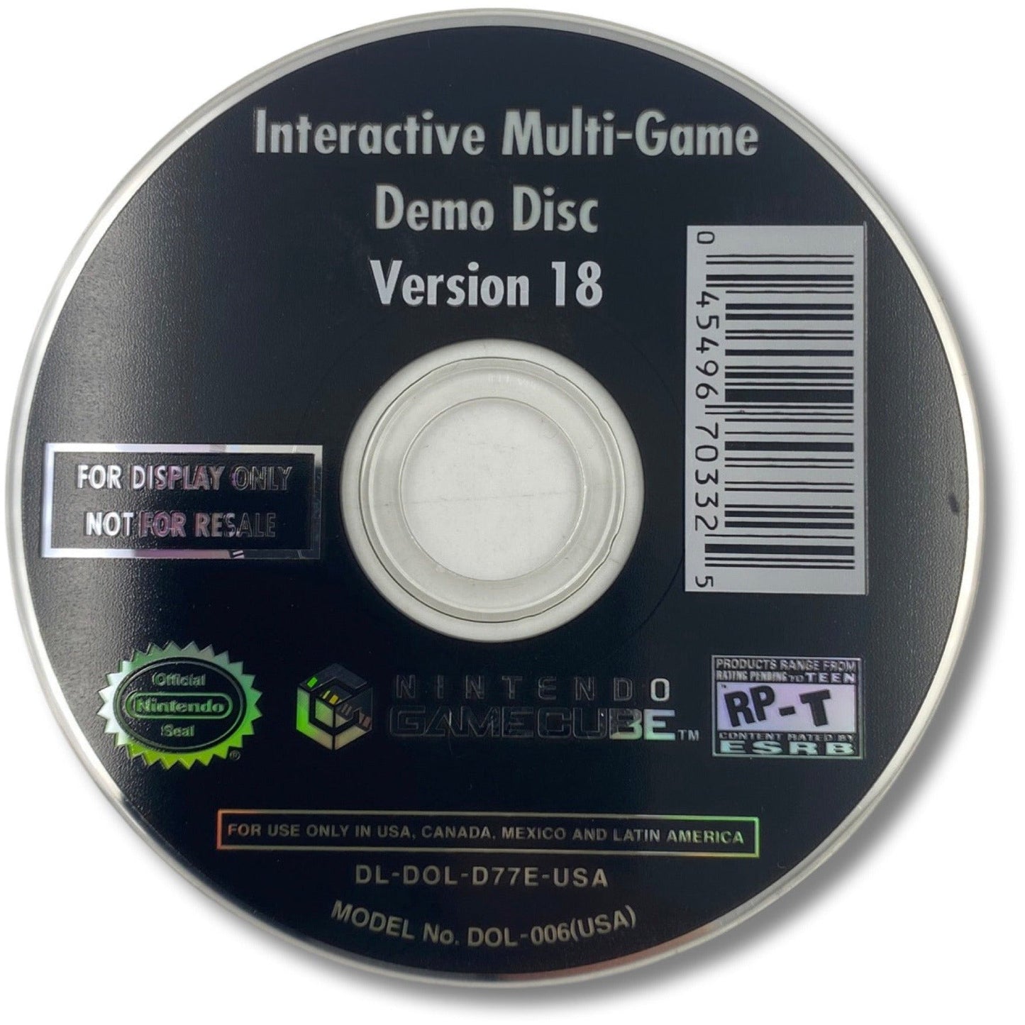 Interactive Multi-Game Demo Disc Version 18 - Nintendo GameCube  (LOOSE)