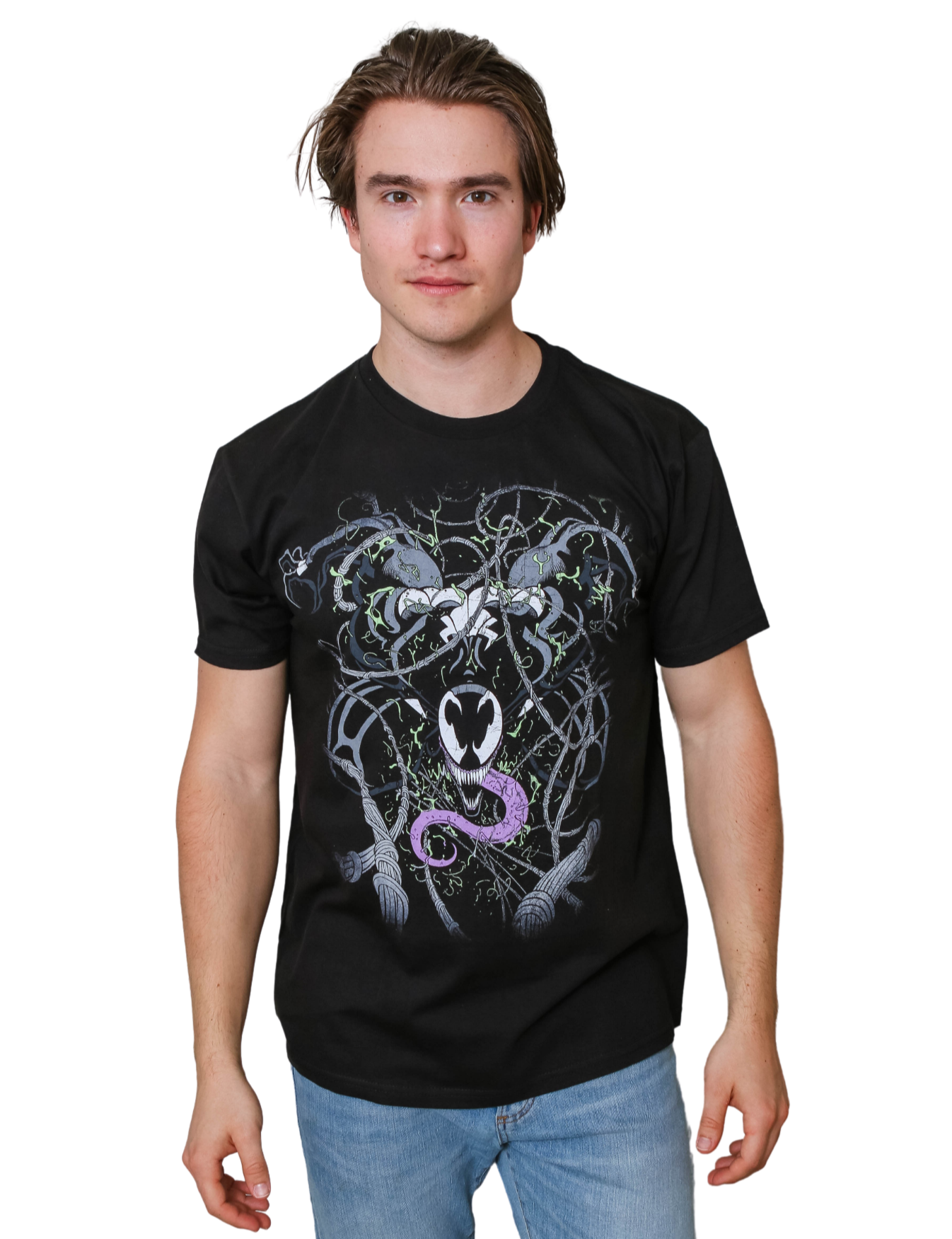 Venom Webs Spider-Man Marvel Comics Adult T-Shirt