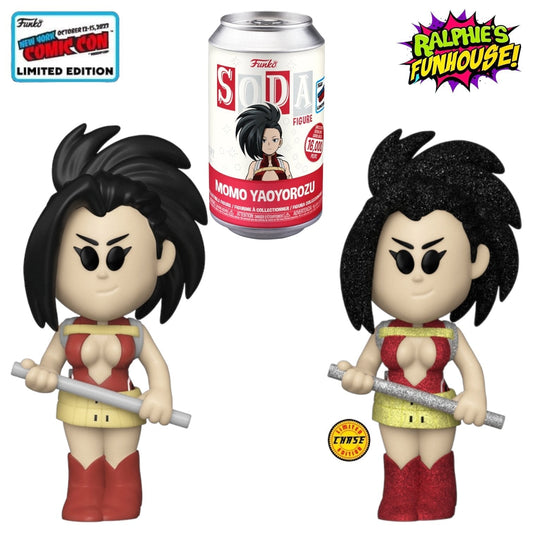 (IN STOCK NOW!) Funko Soda Vinyl: MHA My Hero Academia - Momo Yaoyorozu Sealed Can with 1 in 6 Chance at Chase (New York Comic Con Exclusive)
