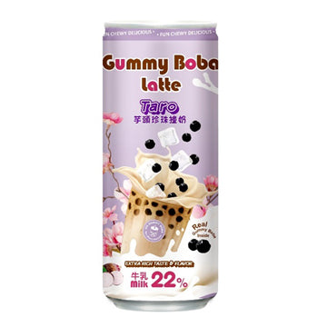 O's Gummy Boba Taro Milk Tea Latte – 15.9 fl oz Can