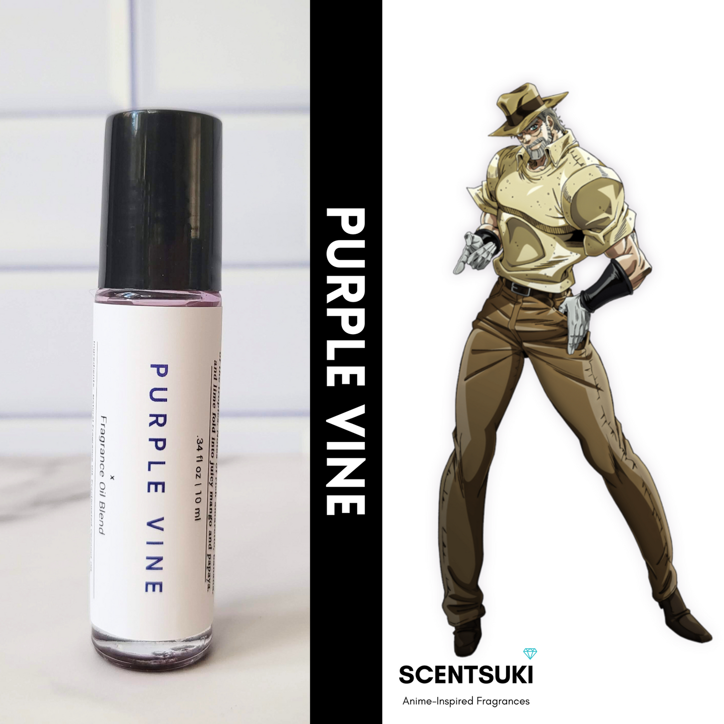 Jojo's Bizarre Adventure Anime Inspired Fragrances- Joseph Joestar