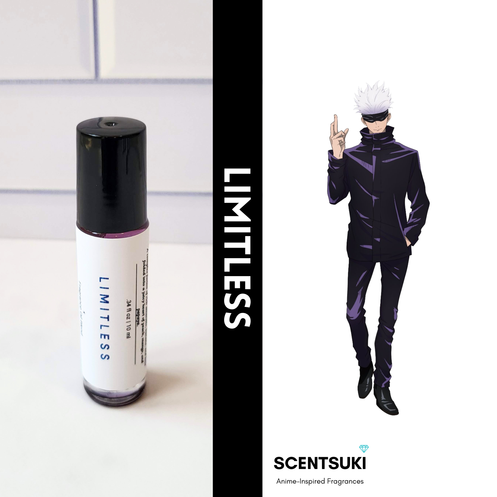 Gojo Satoru Jujutsu Kaisen Anime Fragrance Oil | Limitless Perfume 3-10ml Super Anime Store Gojo Satoru Jujutsu Kaisen Anime Fragrance Oil | Limitless Perfume 3-10ml Super Anime Store