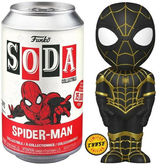 (Open Can) Funko Vinyl SODA: CHASE Spider-Man (Metallic Black and Gold Suit)
