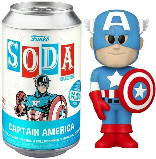 (Open Can) Funko Vinyl SODA: Common Captain America