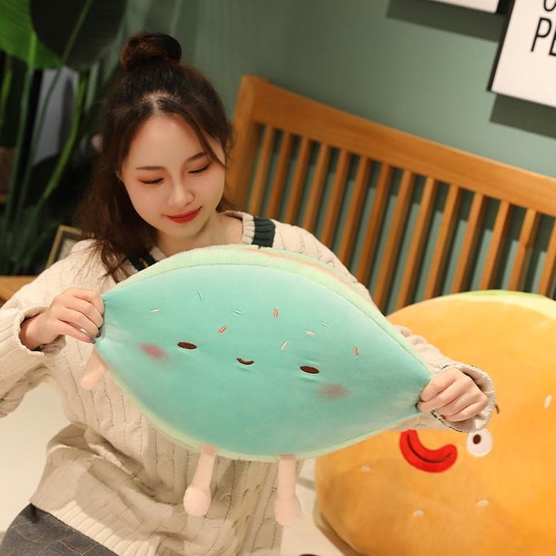 Gigantische Plumpy-Hamburger-Kun- und Macaroon-Chan-Plüschtier-Sammlung