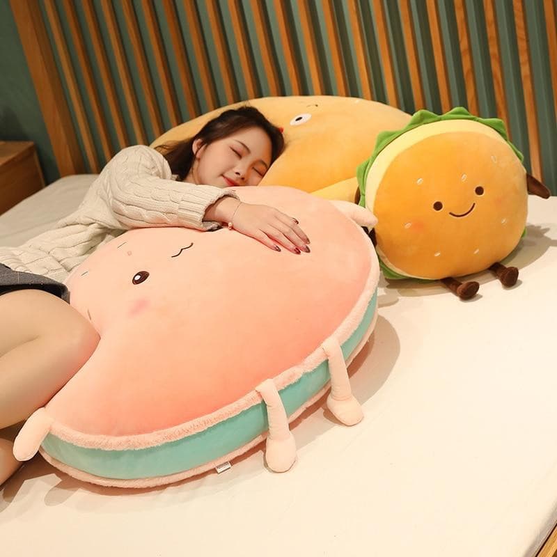 Gigantische Plumpy-Hamburger-Kun- und Macaroon-Chan-Plüschtier-Sammlung