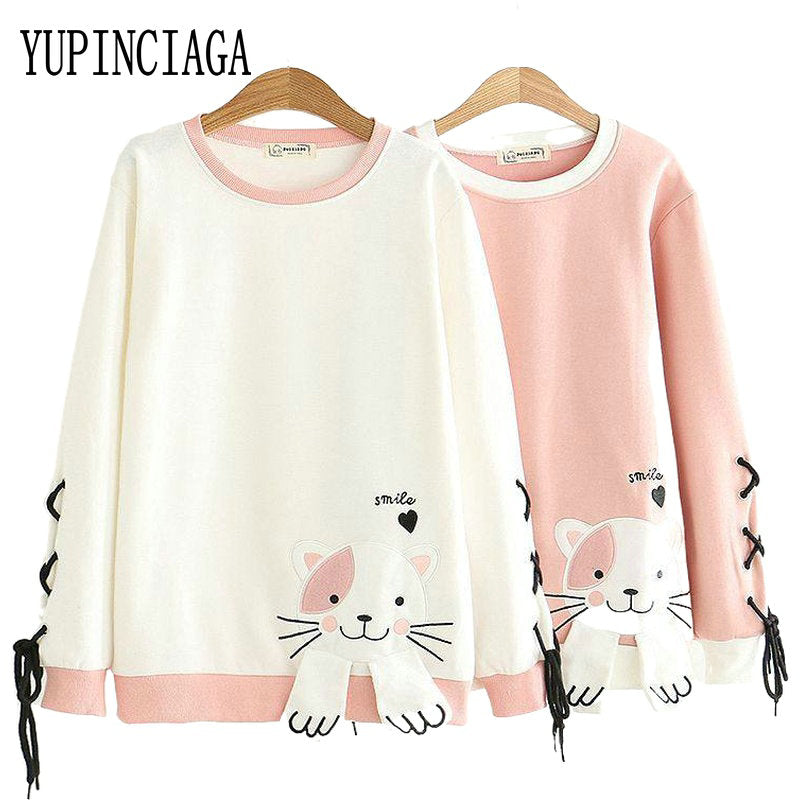 Lässiges Katzen-Sweatshirt