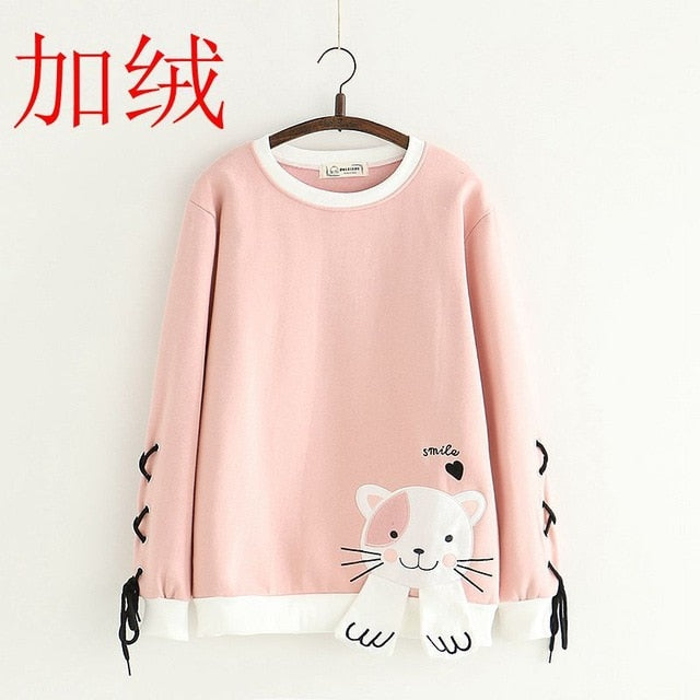 Lässiges Katzen-Sweatshirt