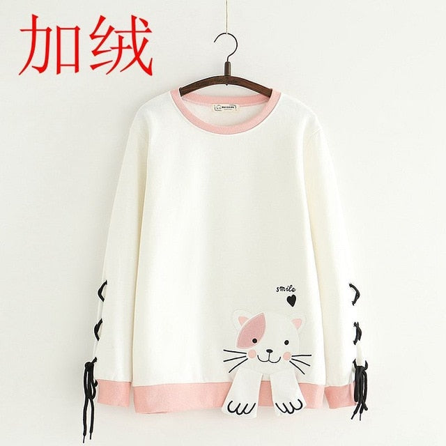 Lässiges Katzen-Sweatshirt