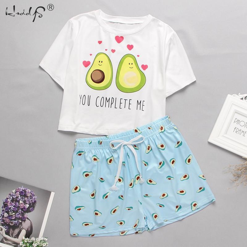 Pyjama mit Avocado-Liebe