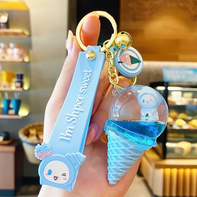Crystal Ice Cream Keychain