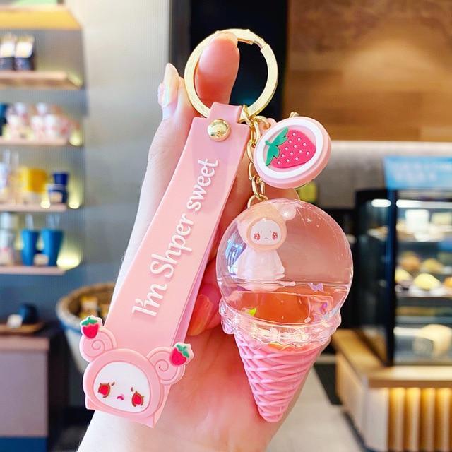 Crystal Ice Cream Keychain