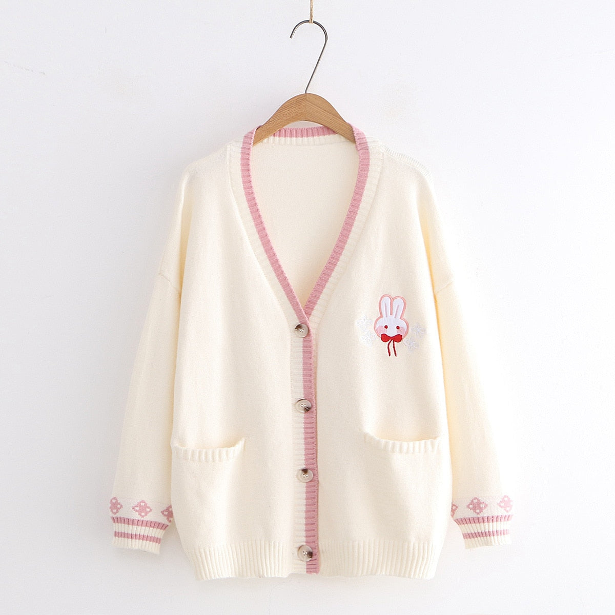 Bunny Embroidered Cardigan