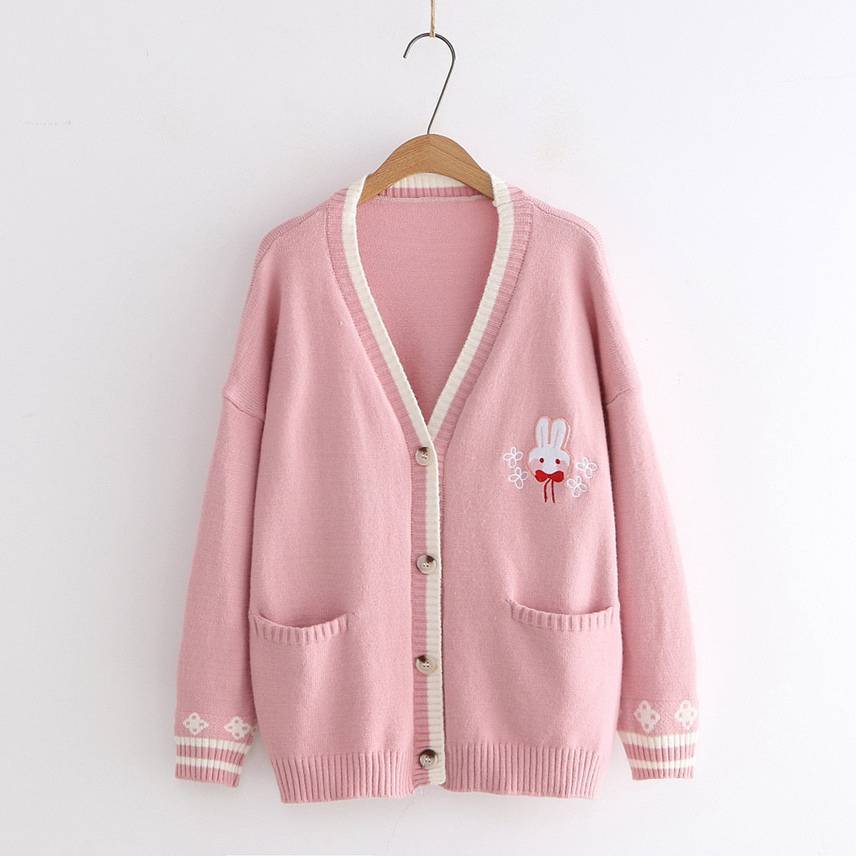 Bunny Embroidered Cardigan