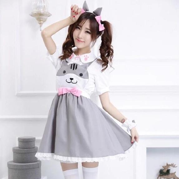 Katzen-Overall-Kleid
