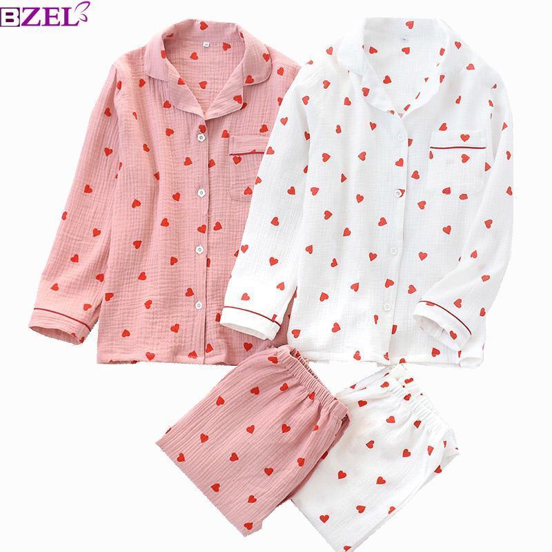 Pyjama mit Herz-Print