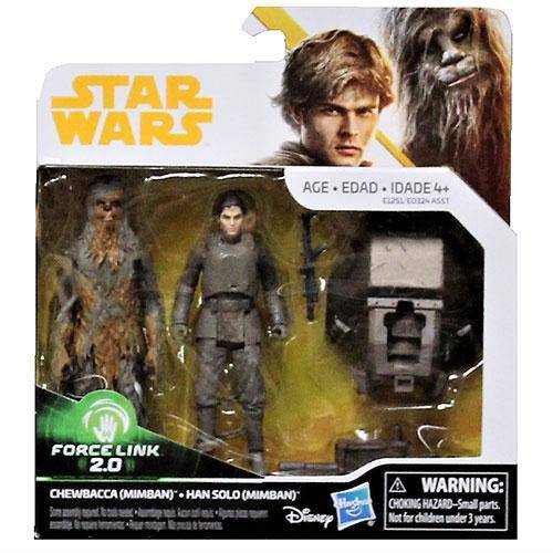 Star Wars Solo 3 3/4-Inch Action Figure - Chewbacca & Han Solo (Mimban)