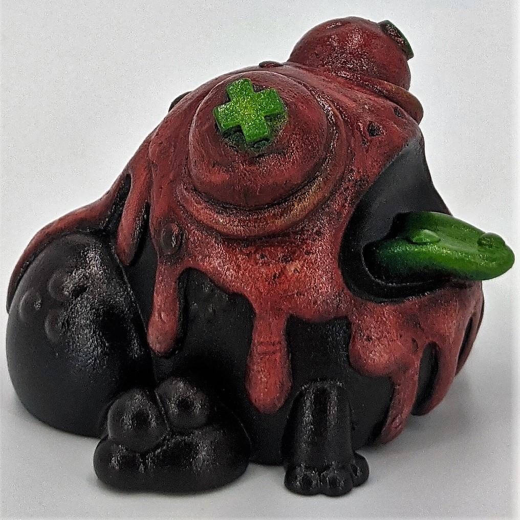 SUNS OUT BUNS OUT Custom 1 of 1 Ributt Vinyl Figure: "Bleeding Frog" by Resin Rookie