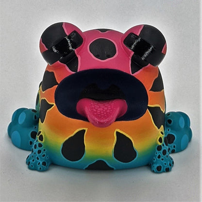 SUNS OUT BUNS OUT Custom 1 of 1 Ributt Vinyl Figure: “Rainbow Poison Dart Toad” by Kendra Thomas