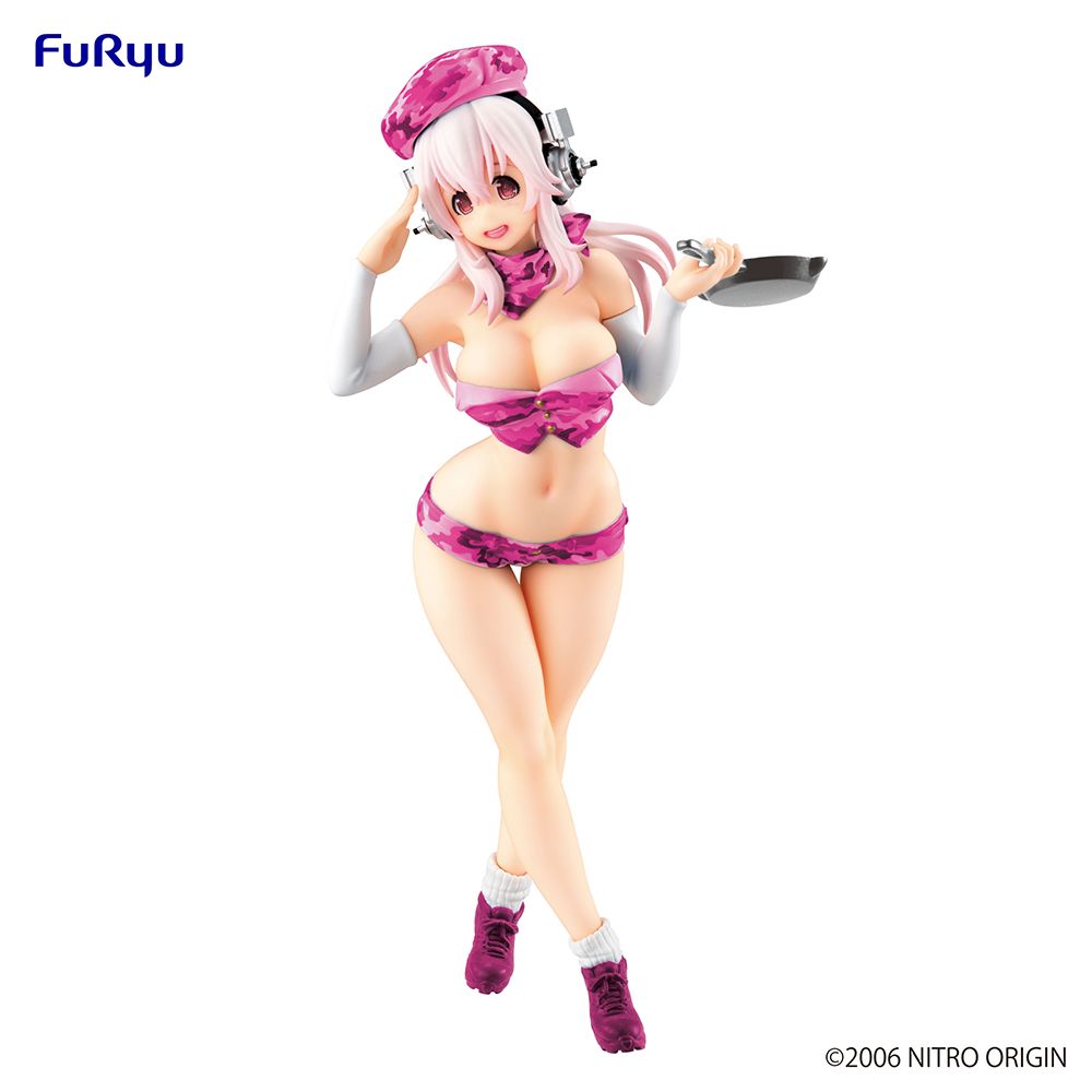 Super Sonico Military Special Figure - Official Furyu Collectible Anime Figure