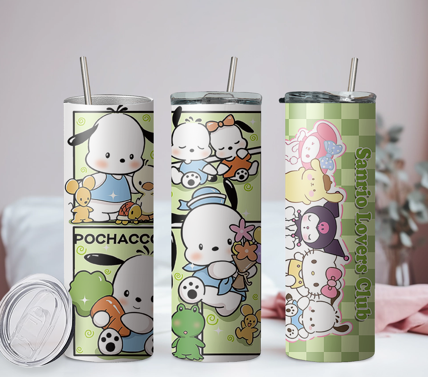 Sanrio Family 20oz Tumbler with Lid (T69) Super Anime Store