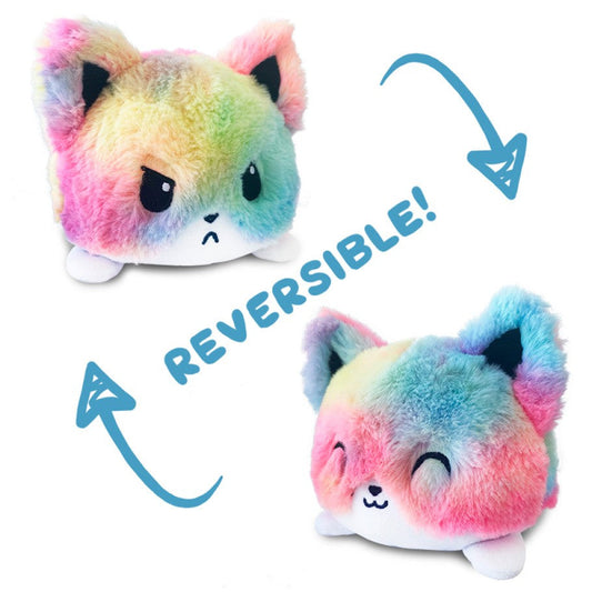 TeeTurtle Reversible Fox: Rainbow (Mini)
