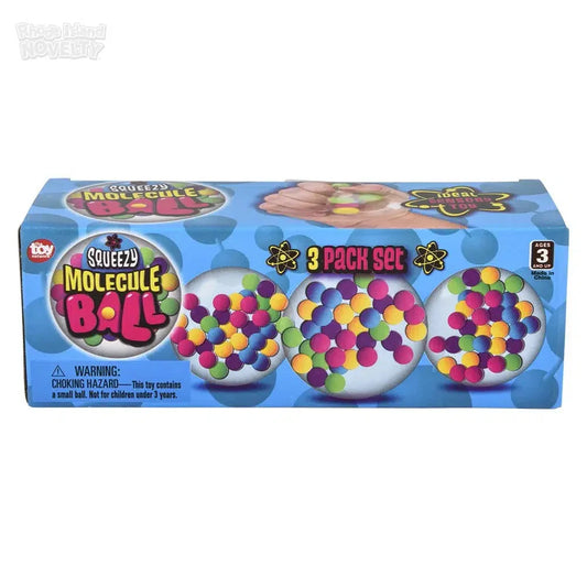 2.33" Squeezy Molecule Ball 3 Piece Set