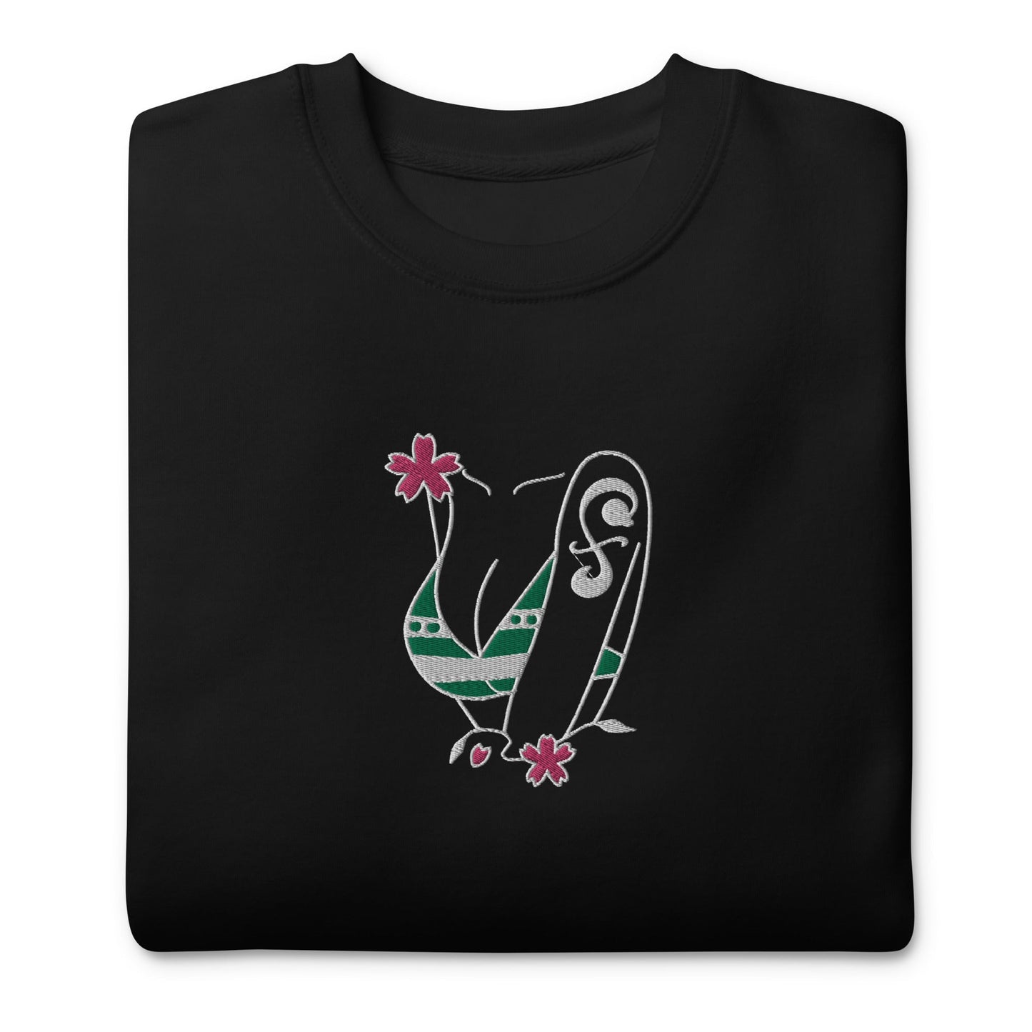 Nami Swan Embroidered Unisex Premium Crewneck Sweatshirt