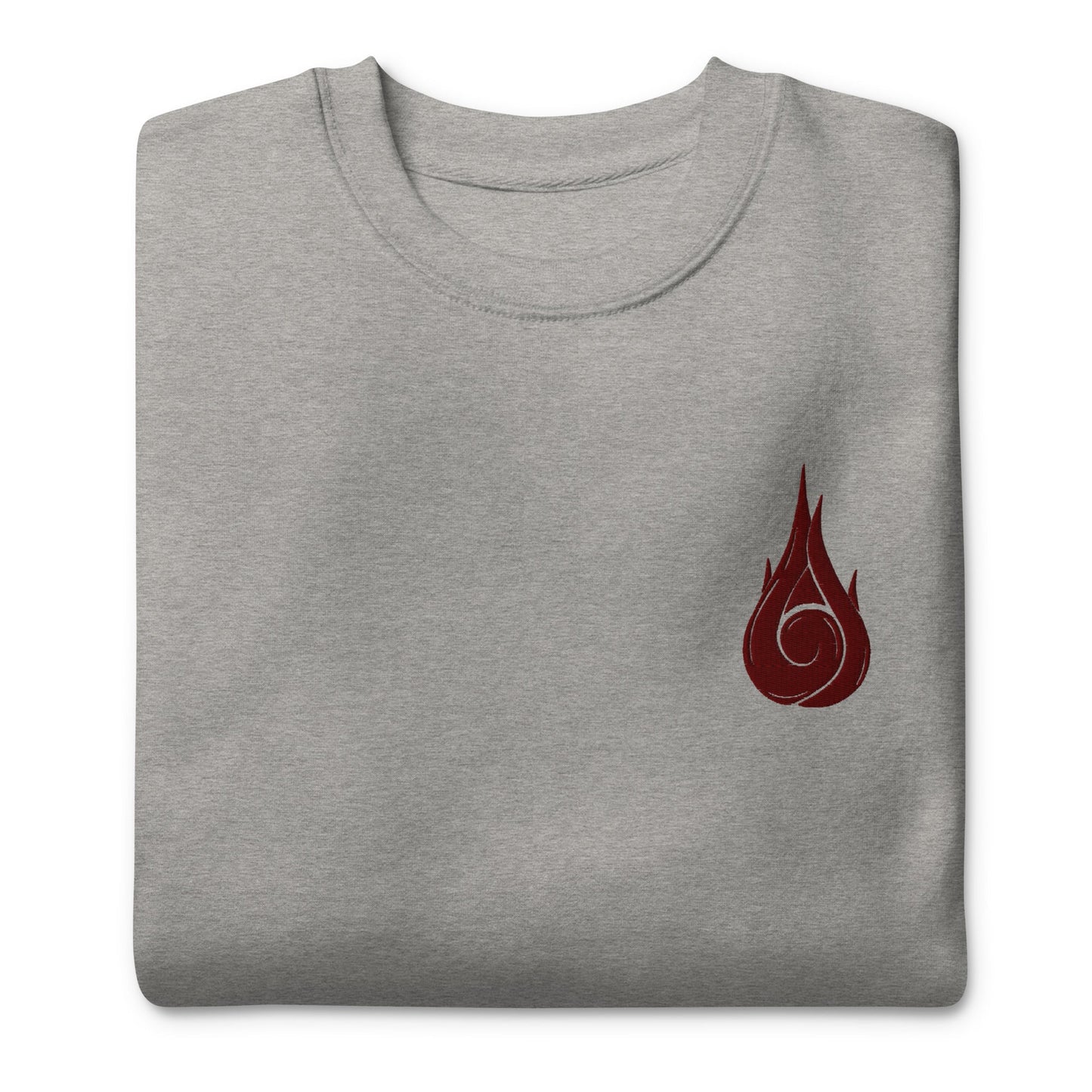 Will Of Fire besticktes Premium-Sweatshirt mit Rundhalsausschnitt
