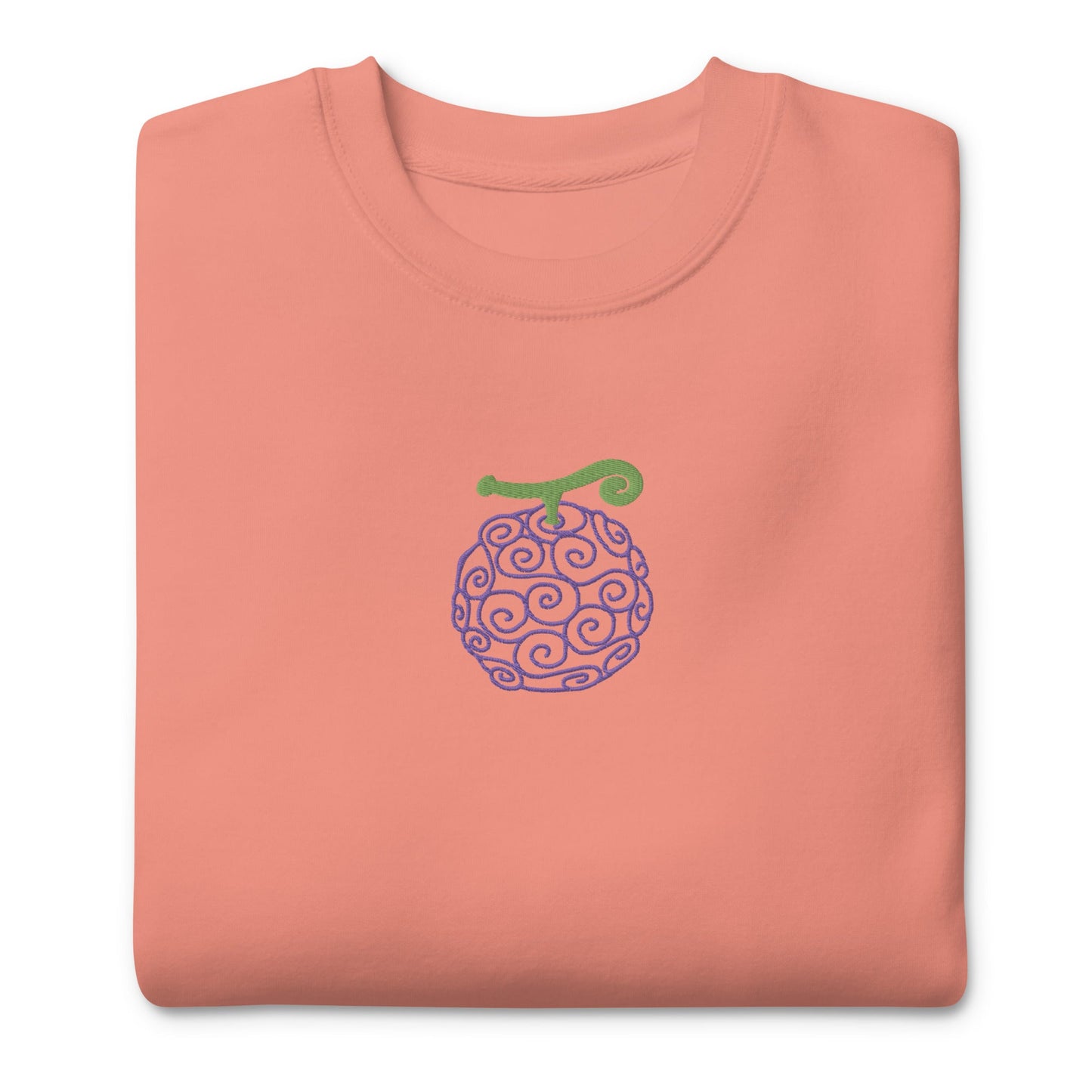 Gum Gum Devil Fruit besticktes Unisex Premium Anime Crewneck Sweatshirt