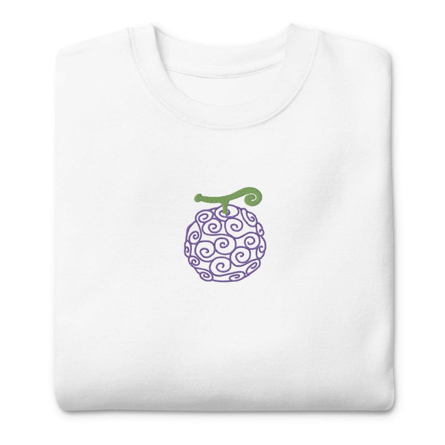 Gum Gum Devil Fruit besticktes Unisex Premium Anime Crewneck Sweatshirt