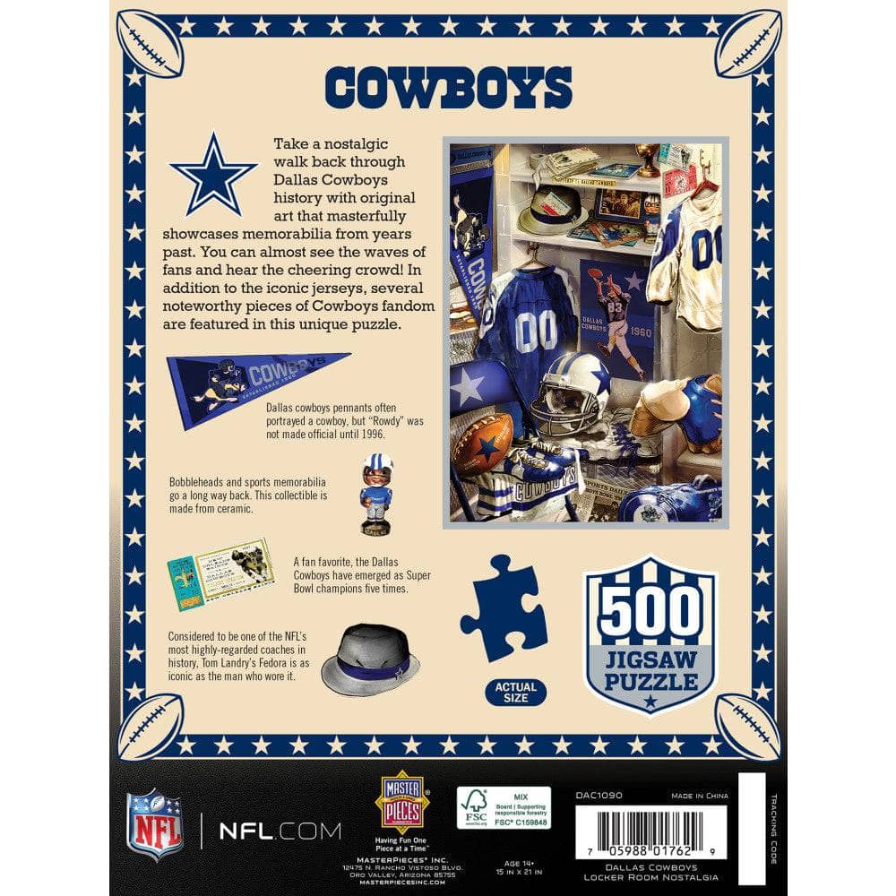 Dallas Cowboys - Locker Room 500 Piece Jigsaw Puzzle