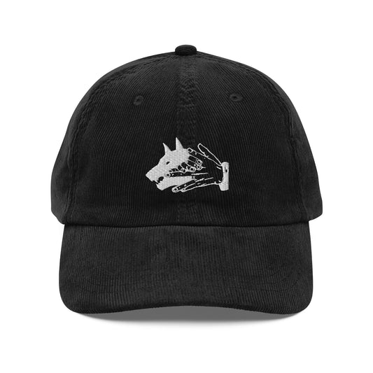 Demon Dog Megumi Embroidered Vintage Corduroy Anime Hat