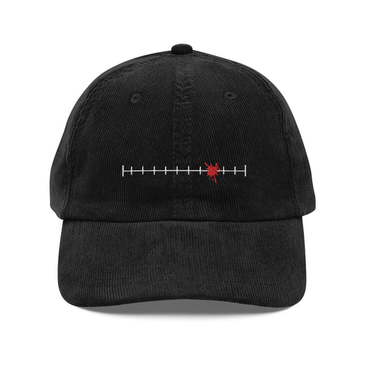Nanami Ratio Technique Embroidered Vintage Corduroy Anime Hat