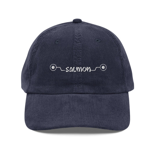 Inumaki Cursed Speech Salmon Embroidered Vintage Corduroy Anime Hat