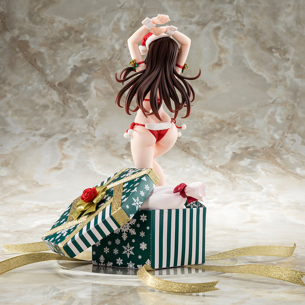 Vorbemalte Figur im Maßstab 1:6 von Rent-A-Girlfriend MIZUHARA Chizuru in einem Weihnachtsmann-Bikini als flauschige Figur. 2. Weihnachten – BALD KOMMT