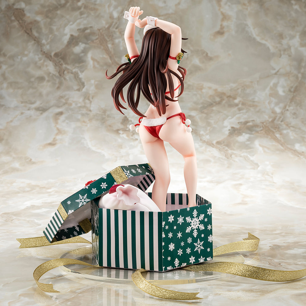 Vorbemalte Figur im Maßstab 1:6 von Rent-A-Girlfriend MIZUHARA Chizuru in einem Weihnachtsmann-Bikini als flauschige Figur. 2. Weihnachten – BALD KOMMT