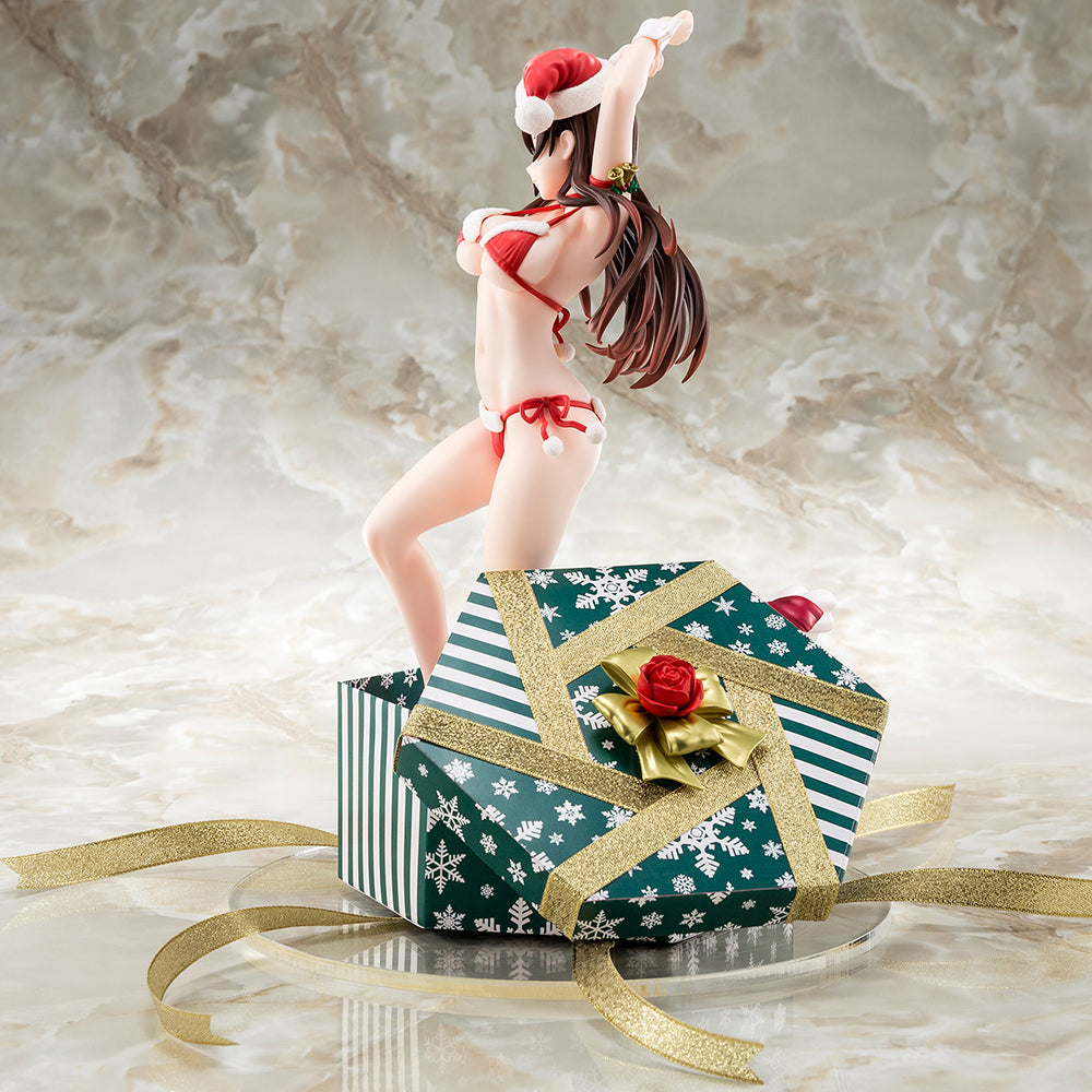 Vorbemalte Figur im Maßstab 1:6 von Rent-A-Girlfriend MIZUHARA Chizuru in einem Weihnachtsmann-Bikini als flauschige Figur. 2. Weihnachten – BALD KOMMT