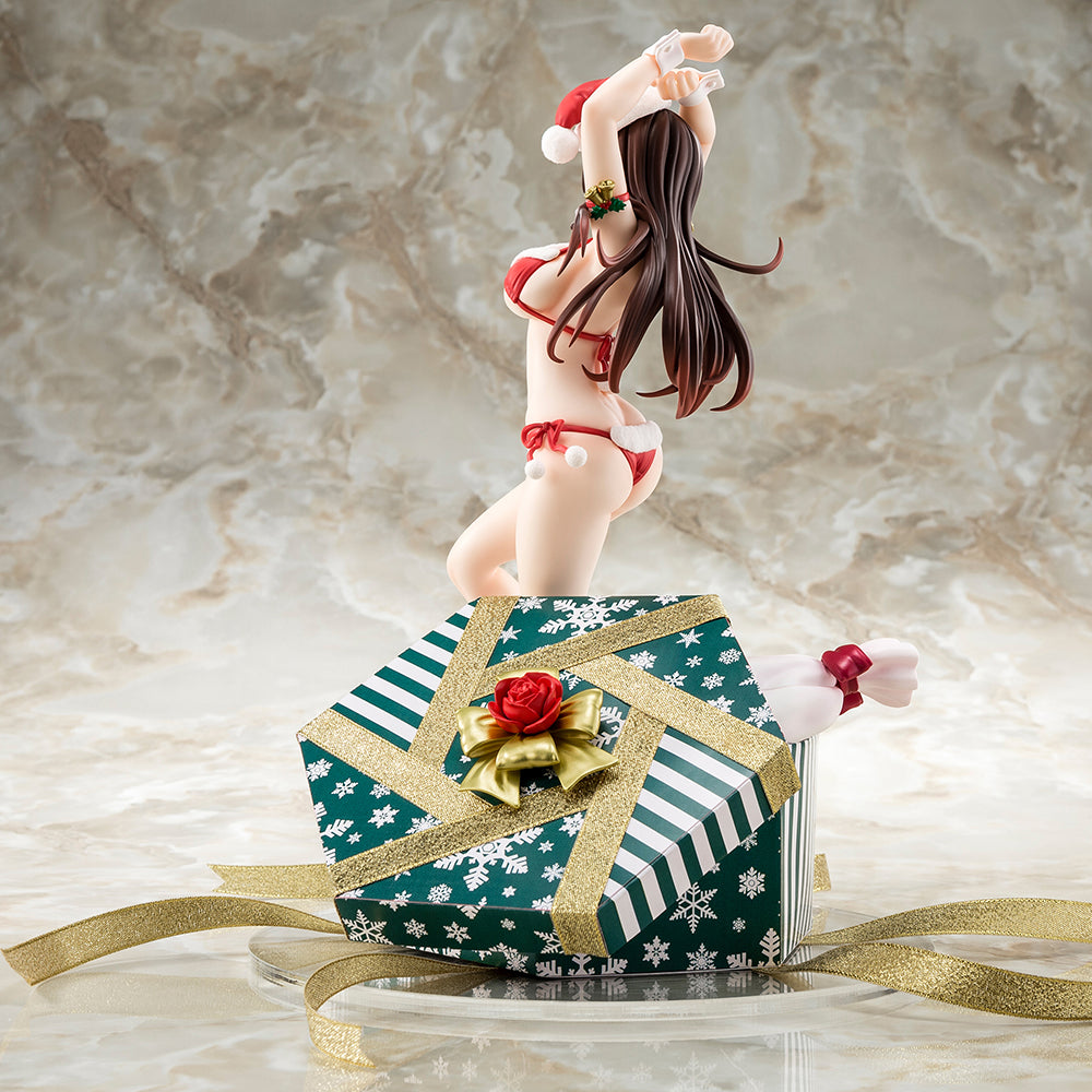 Vorbemalte Figur im Maßstab 1:6 von Rent-A-Girlfriend MIZUHARA Chizuru in einem Weihnachtsmann-Bikini als flauschige Figur. 2. Weihnachten – BALD KOMMT