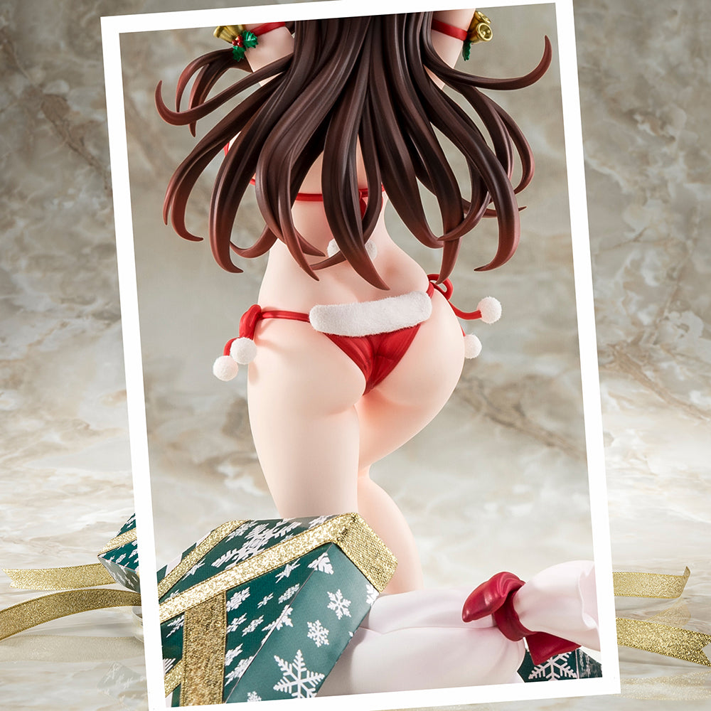 Vorbemalte Figur im Maßstab 1:6 von Rent-A-Girlfriend MIZUHARA Chizuru in einem Weihnachtsmann-Bikini als flauschige Figur. 2. Weihnachten – BALD KOMMT