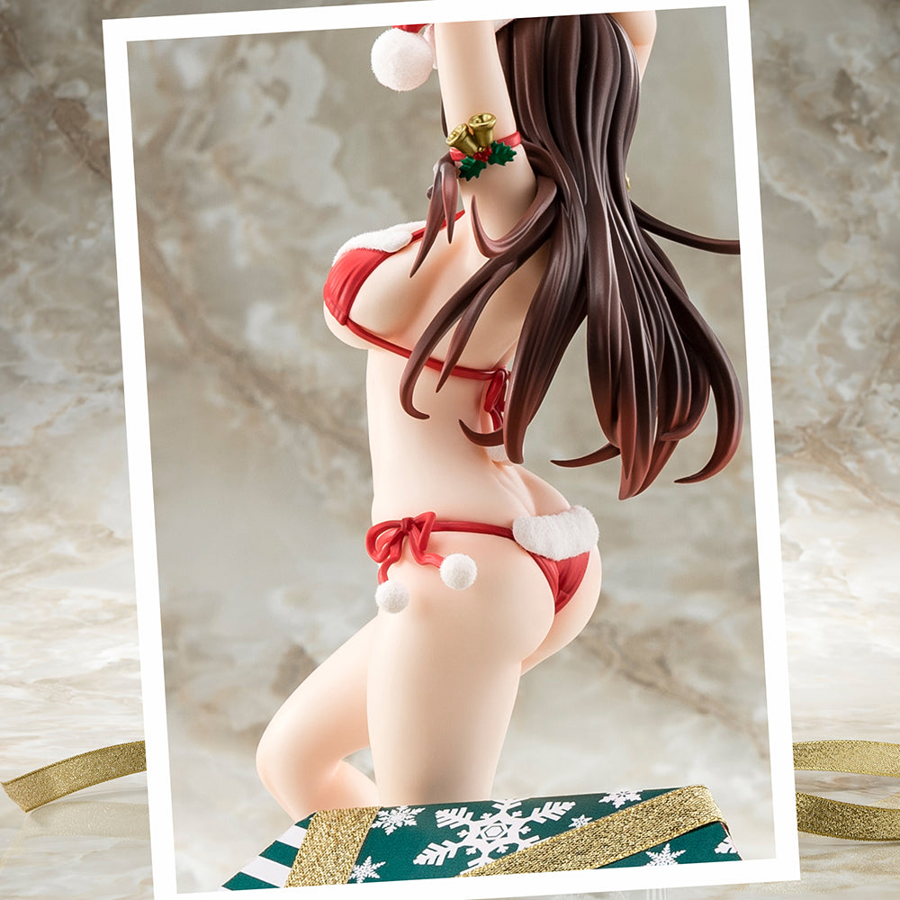 Vorbemalte Figur im Maßstab 1:6 von Rent-A-Girlfriend MIZUHARA Chizuru in einem Weihnachtsmann-Bikini als flauschige Figur. 2. Weihnachten – BALD KOMMT