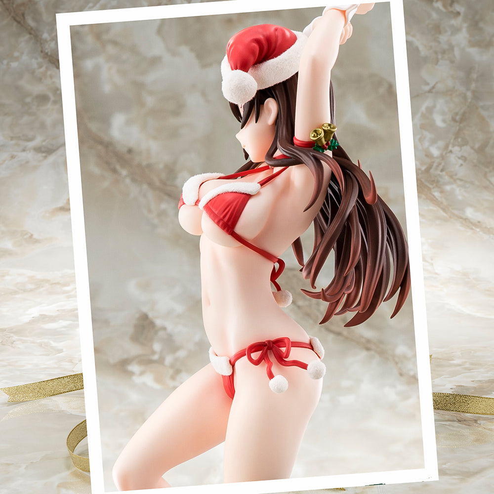 Vorbemalte Figur im Maßstab 1:6 von Rent-A-Girlfriend MIZUHARA Chizuru in einem Weihnachtsmann-Bikini als flauschige Figur. 2. Weihnachten – BALD KOMMT